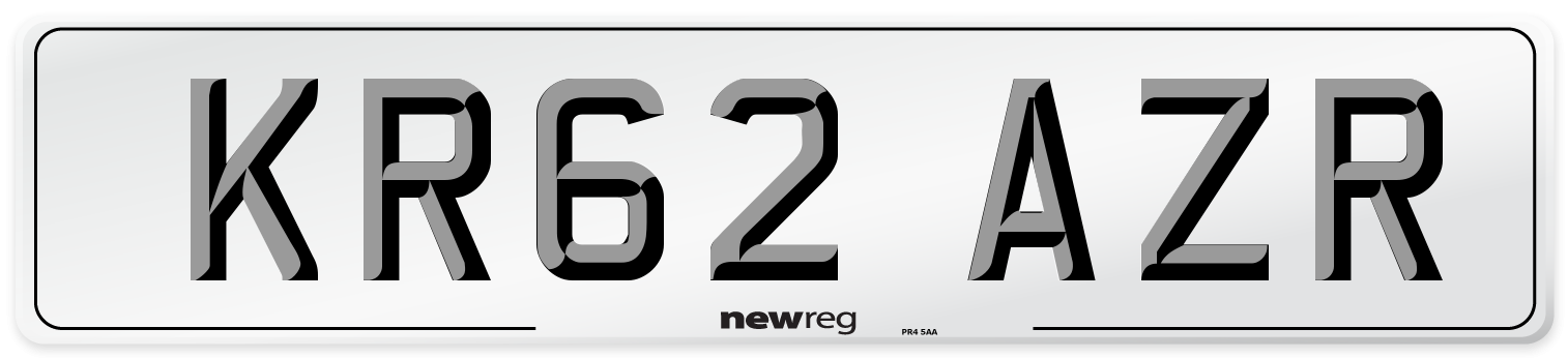 KR62 AZR Number Plate from New Reg
